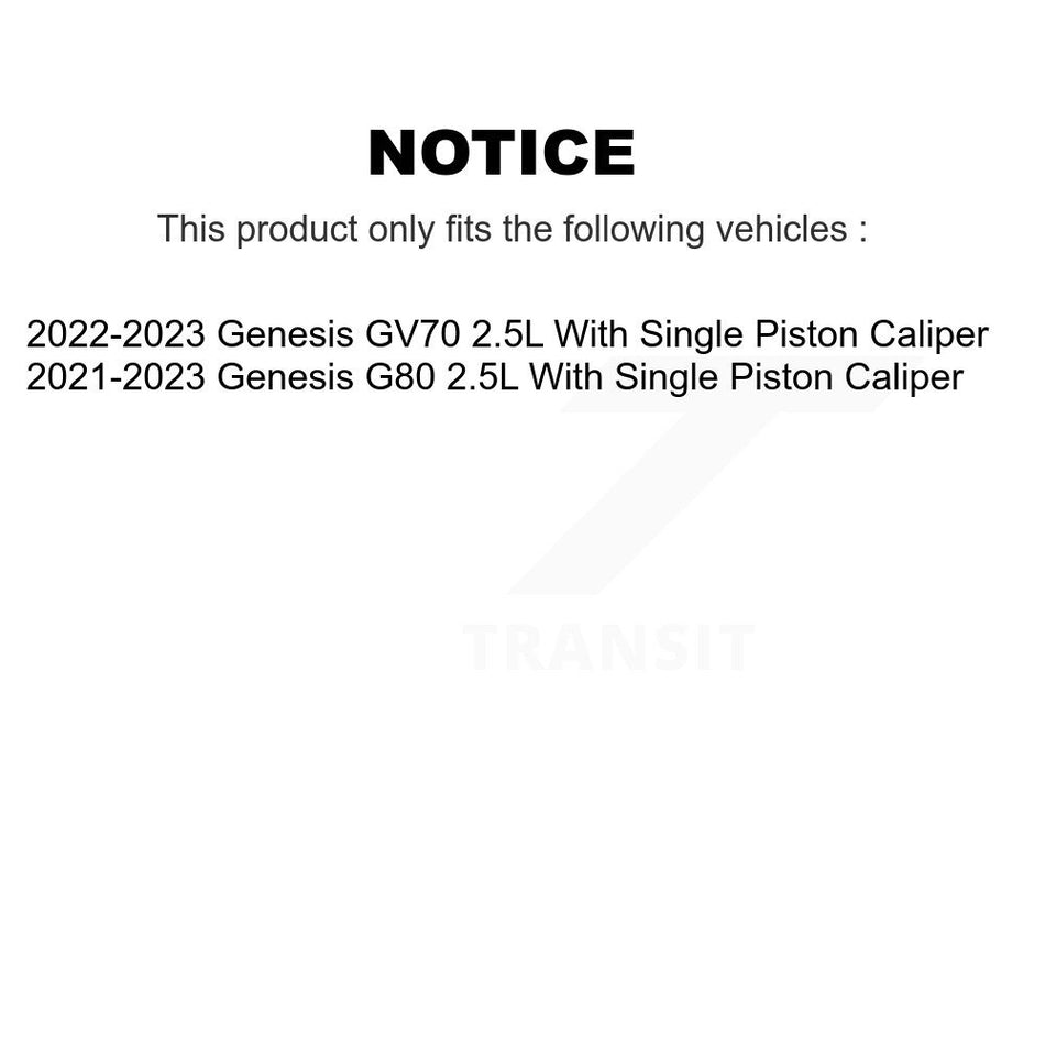 Front Rear Semi-Metallic Brake Pads Kit For Genesis GV70 G80 2.5L KPF-100772