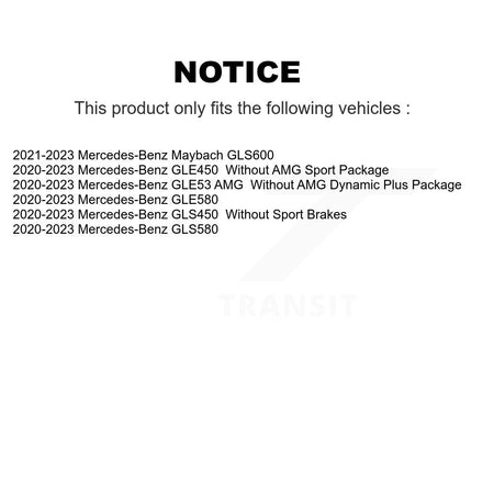 Front Rear Semi-Metallic Brake Pads Kit For Mercedes-Benz GLE450 GLS450 GLE53 AMG GLS580 KPF-100781