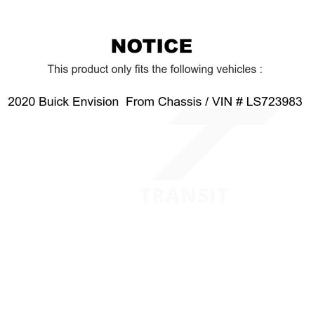 Front Rear Semi-Metallic Brake Pad Kit For 20 Buick Envision From Chassis  VIN # LS723983 KPF-100786