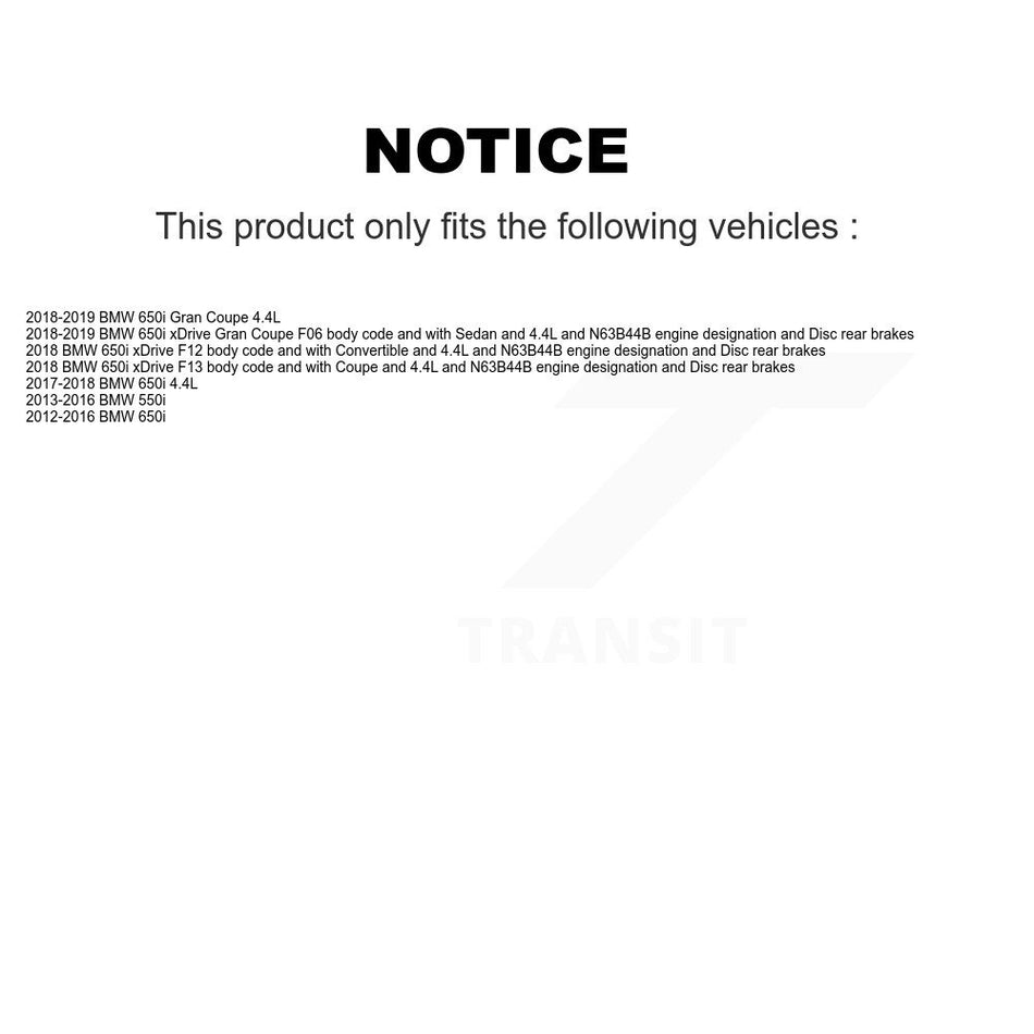 Front Rear Semi-Metallic Brake Pads & Wear Sensor Kit For BMW 650i xDrive Gran Coupe 550i KPW-100011