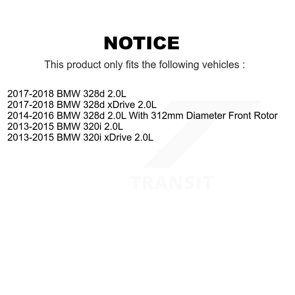 Front Rear Semi-Metallic Disc Brake Pad And Wear Sensor Kit For BMW 320i xDrive 328d 2.0L KPW-100020