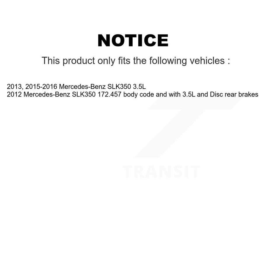 Front Rear Semi-Metallic Disc Brake Pads & Extra Wear Sensor Kit For Mercedes-Benz SLK350 KPW-100021