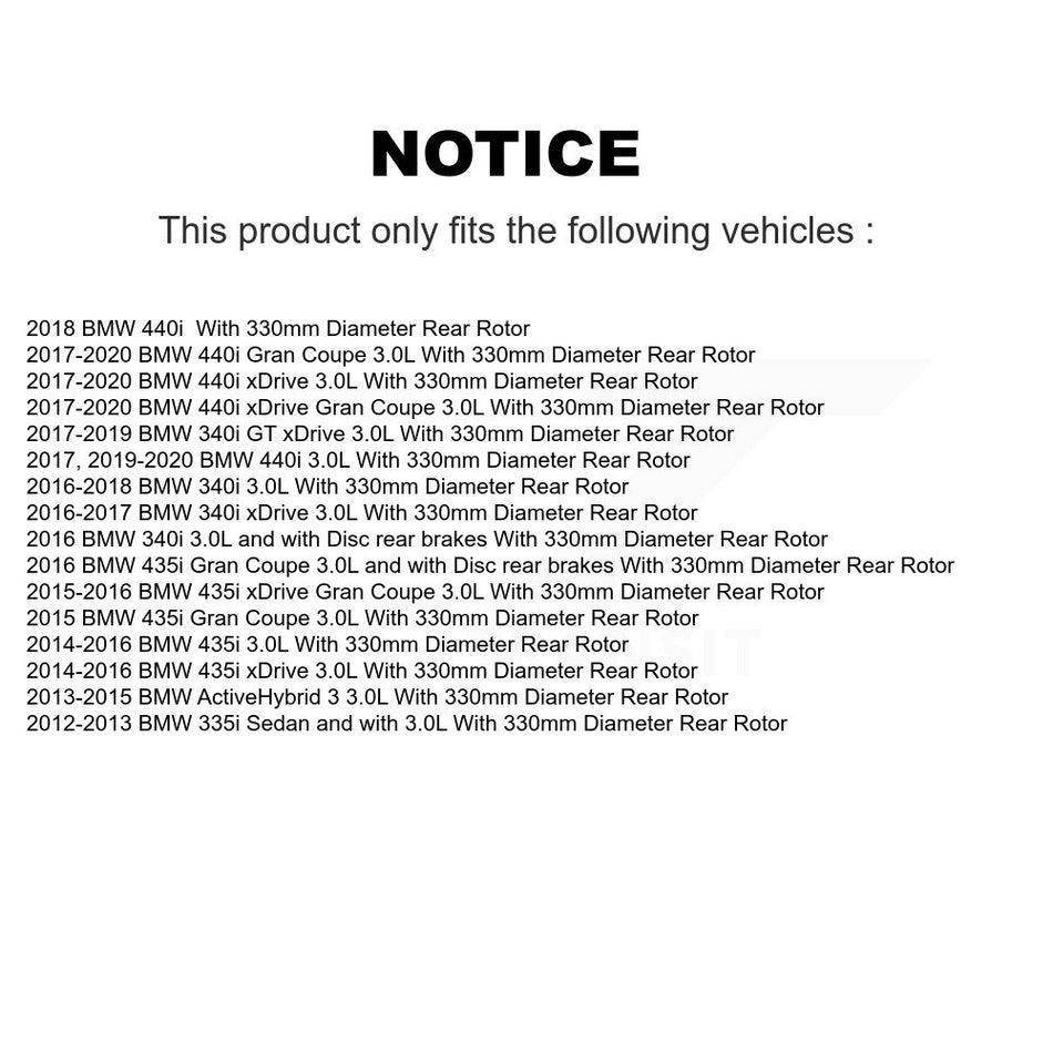 Front Rear Semi-Metallic Brake Pads Wear Sensor Kit For BMW 340i xDrive 435i 440i Gran GT KPW-100041
