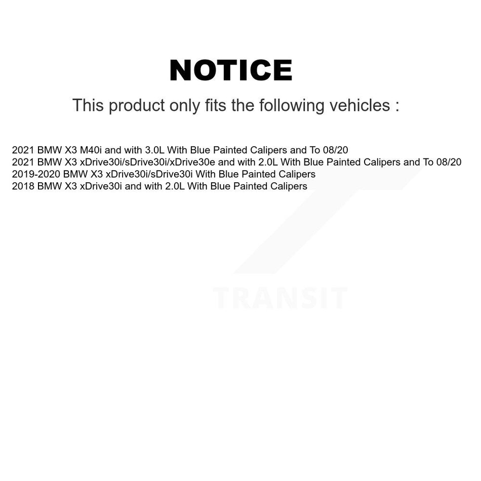 Front Rear Semi-Metallic Disc Brake Pads And Wear Sensors Kit For BMW X3 KPW-100055