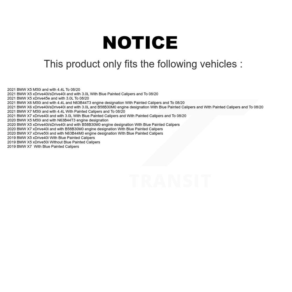 Front Rear Semi-Metallic Disc Brake Pads And Wear Sensors Kit For BMW X5 X7 X6 KPW-100058