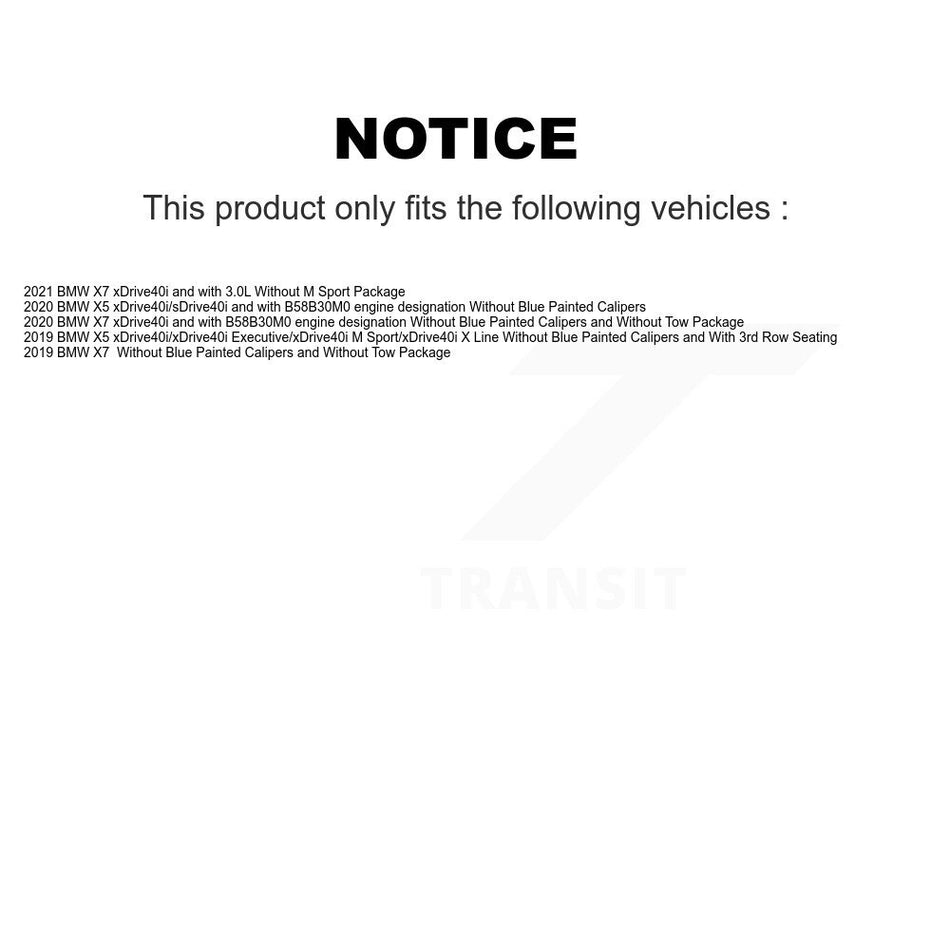 Front Rear Semi-Metallic Disc Brake Pads And Wear Sensors Kit For BMW X5 X7 KPW-100059