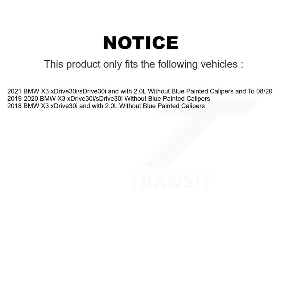 Front Rear Semi-Metallic Disc Brake Pads And Wear Sensors Kit For BMW X3 KPW-100060