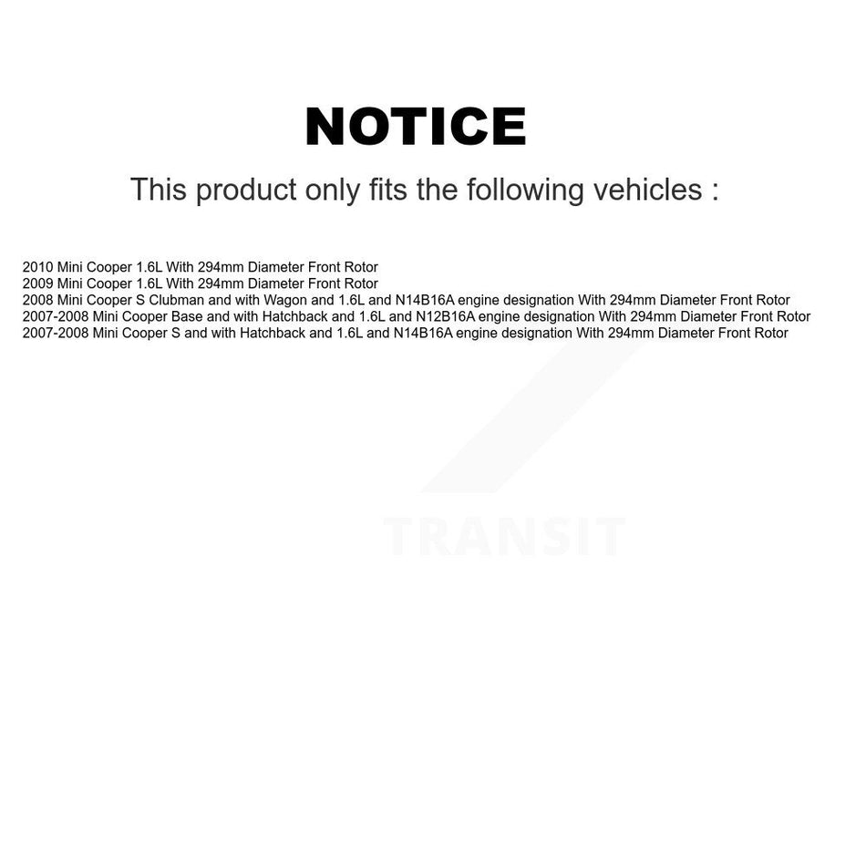 Front Rear Semi-Metallic Disc Brake Pads And Wear Sensors Kit For Mini Cooper KPW-100072