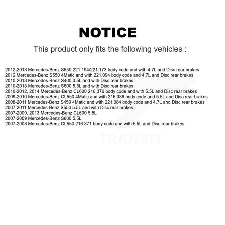 Front Rear Semi-Metallic Brake Pad Wear Sensor Kit For Mercedes-Benz S550 S450 CL550 S400 KPW-100079