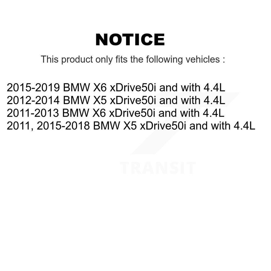 Front Rear Semi-Metallic Disc Brake Pad Wear Sensor Kit For BMW X5 X6 xDrive50i with 4.4L KPW-100092