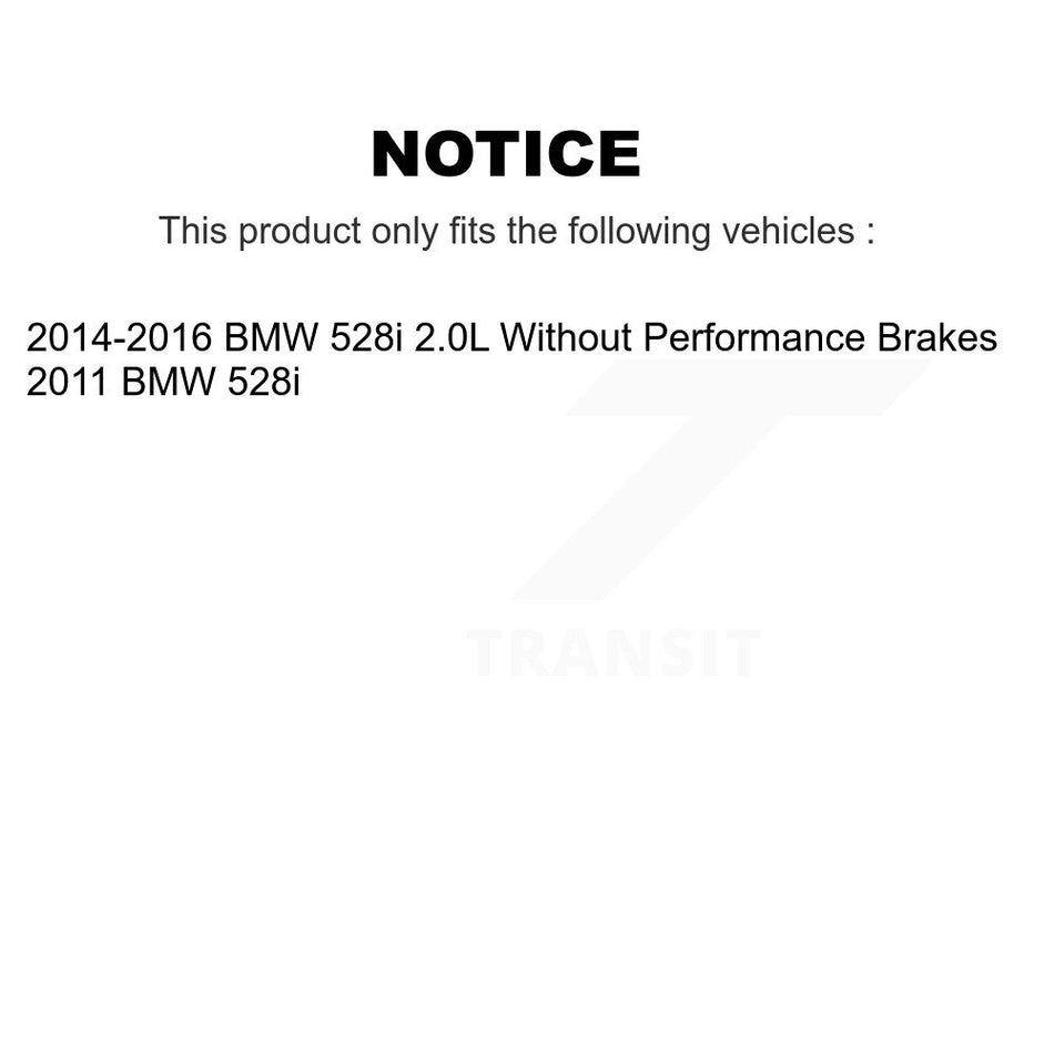 Front Rear Semi-Metallic Disc Brake Pads And Wear Sensors Kit For BMW 528i KPW-100107