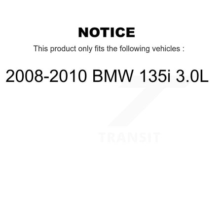 Front Rear Semi-Metallic Disc Brake Pads And Wear Sensors Kit For 2008-2010 BMW 135i 3.0L KPW-100114