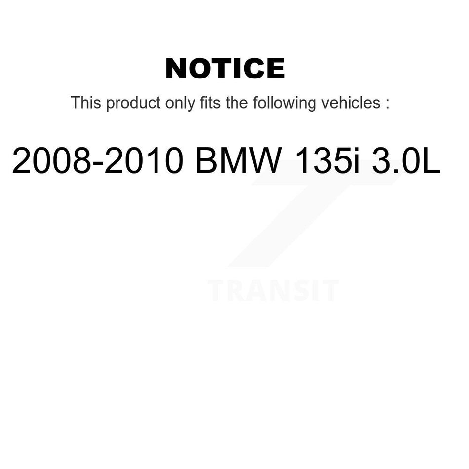 Front Rear Semi-Metallic Disc Brake Pads And Wear Sensors Kit For 2008-2010 BMW 135i 3.0L KPW-100114
