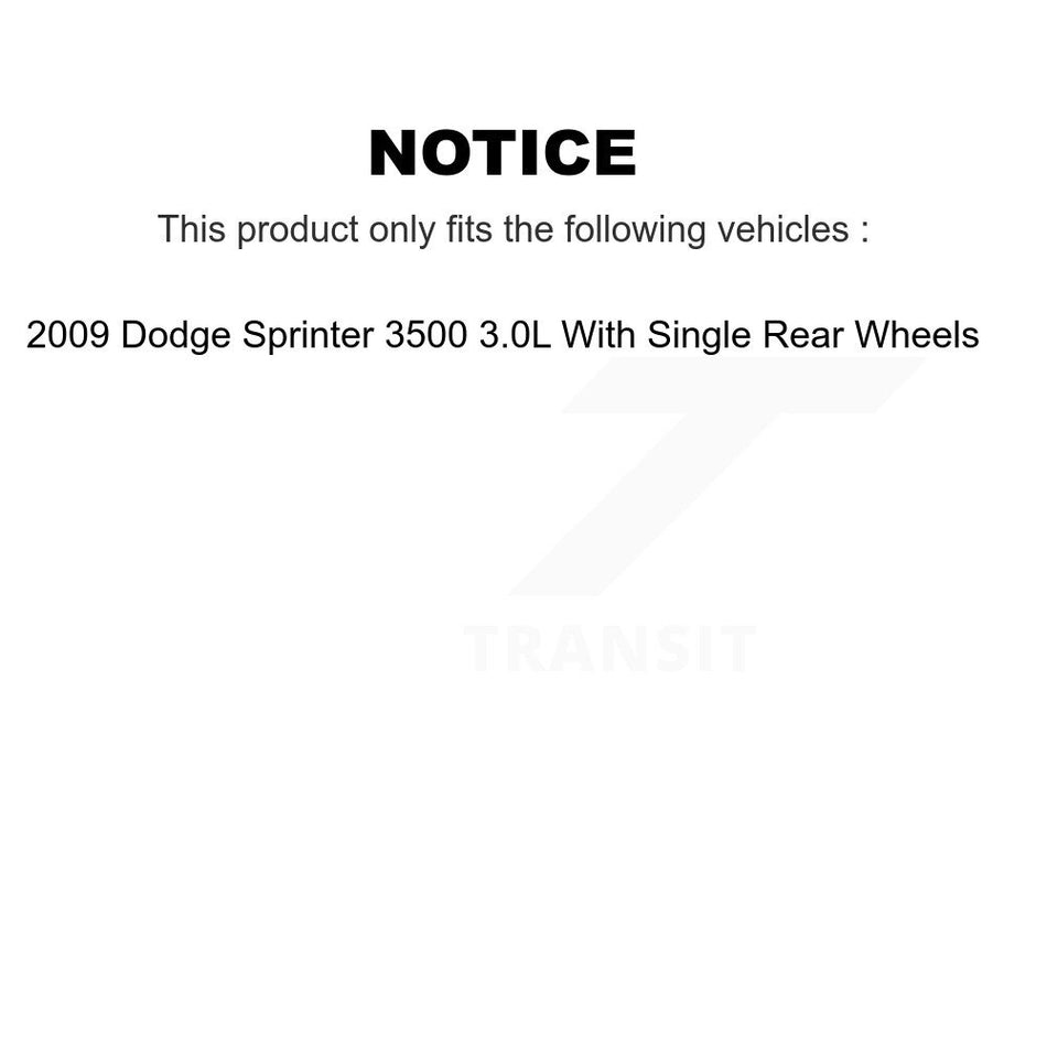 Front Rear Semi-Metallic Brake Pads Extra Wear Sensor Kit For 09 Dodge Sprinter 3500 3.0L KPW-100125