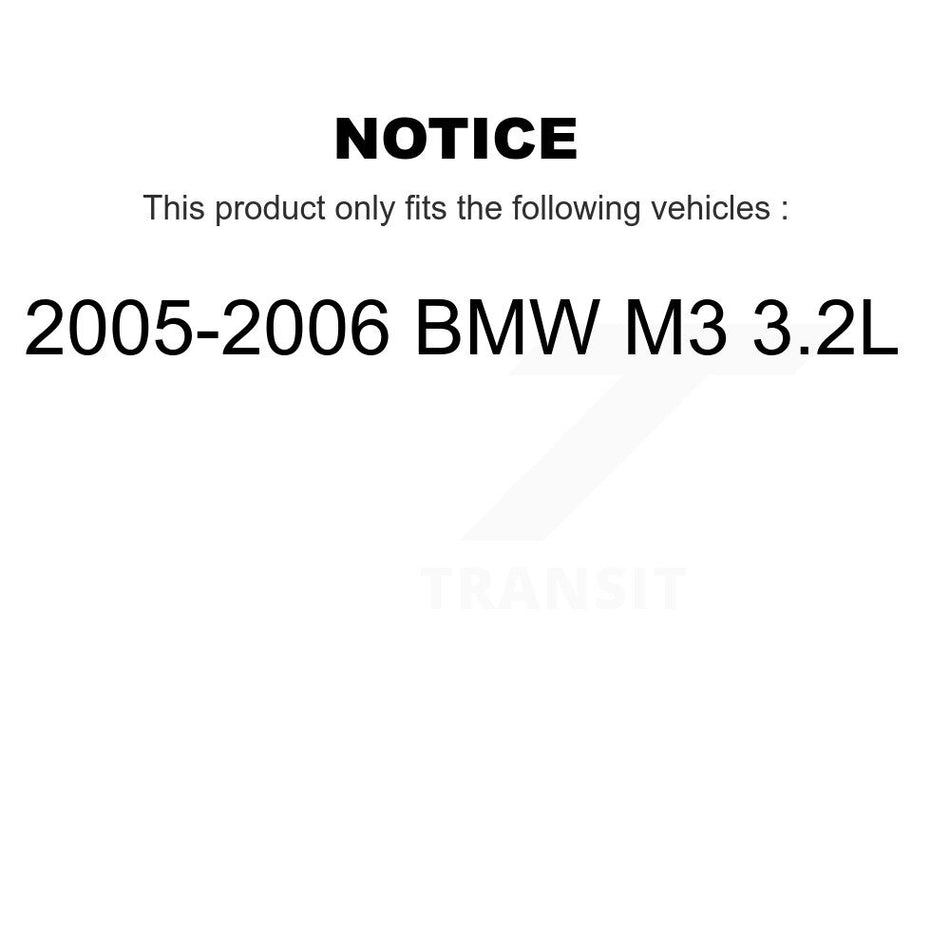 Front Rear Semi-Metallic Disc Brake Pads And Wear Sensors Kit For 2005-2006 BMW M3 3.2L KPW-100135