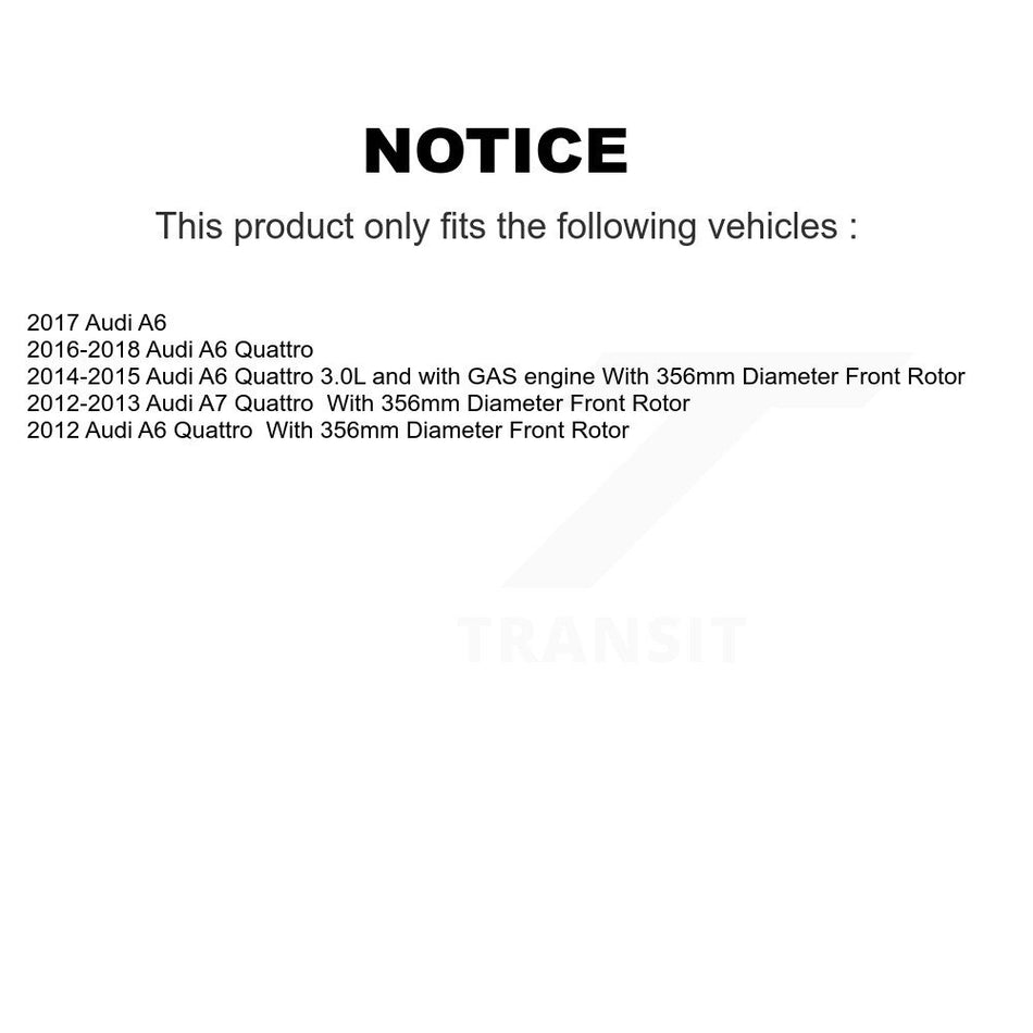 Front Rear Semi-Metallic Disc Brake Pads And Wear Sensors Kit For Audi A6 Quattro A7 KPW-100150