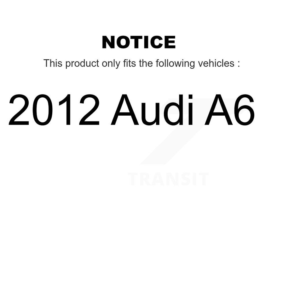 Front Rear Semi-Metallic Disc Brake Pads And Wear Sensors Kit For 2012 Audi A6 KPW-100152