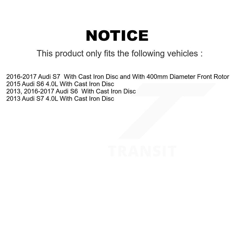 Front Rear Semi-Metallic Disc Brake Pads And Wear Sensors Kit For Audi S6 S7 KPW-100153