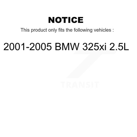 Front Rear Semi-Metallic Disc Brake Pads And Wear Sensor Kit For 2001-2005 BMW 325xi 2.5L KPW-100177