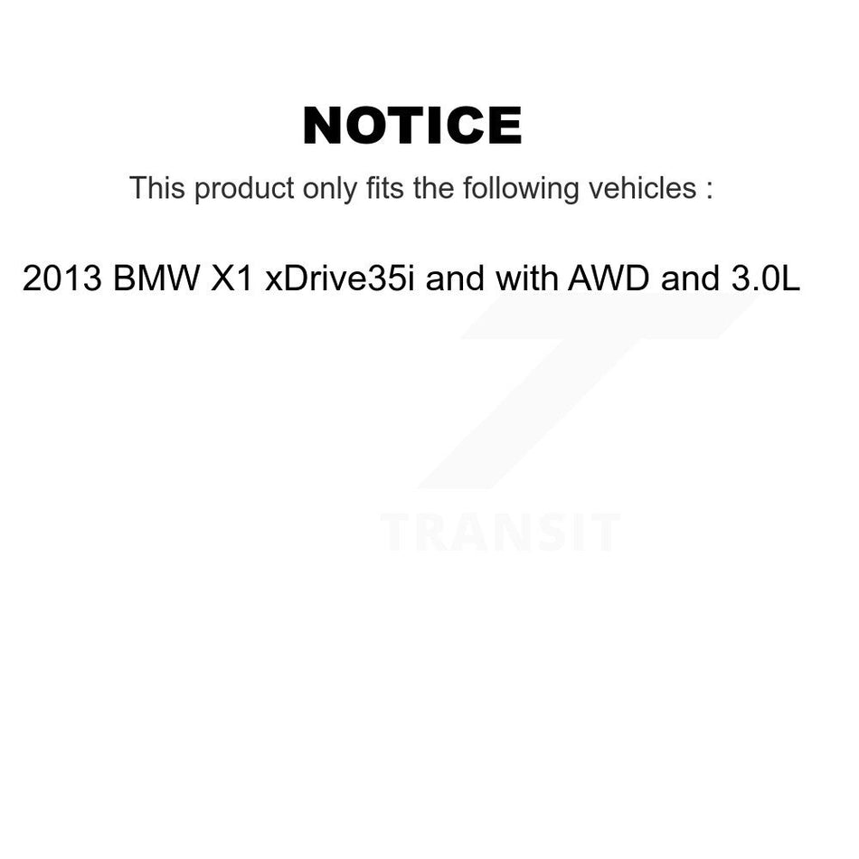 Front Rear Semi-Metallic Disc Brake Pads And Extra Wear Sensors Kit For BMW X1 KPW-100191