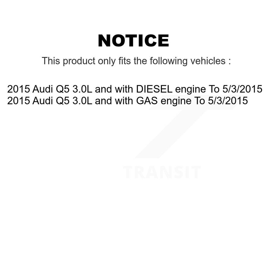 Front Rear Semi-Metallic Disc Brake Pads And Wear Sensors Kit For Audi Q5 To 5 3 2015 KPW-100202
