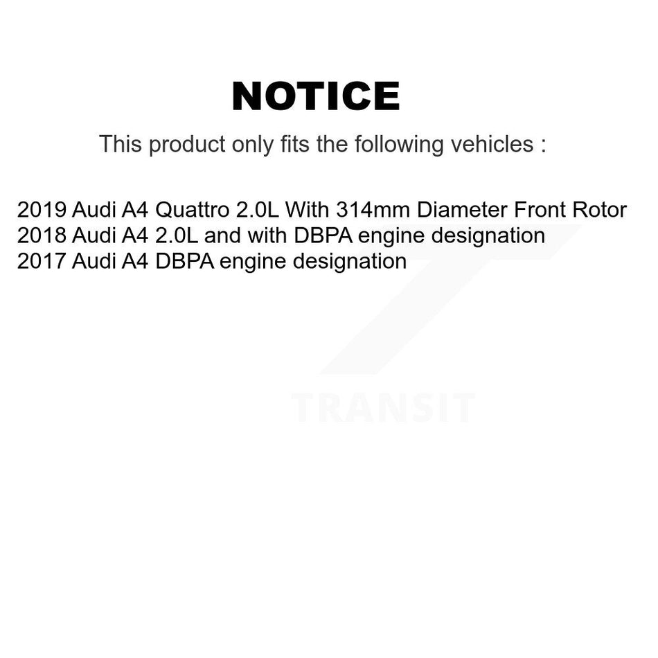 Front Rear Semi-Metallic Disc Brake Pads And Extra Wear Sensors Kit For Audi A4 Quattro KPW-100212