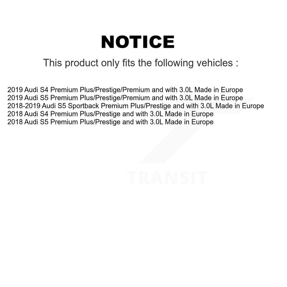 Front Rear Semi-Metallic Disc Brake Pads And Wear Sensors Kit For Audi S5 Sportback S4 KPW-100214