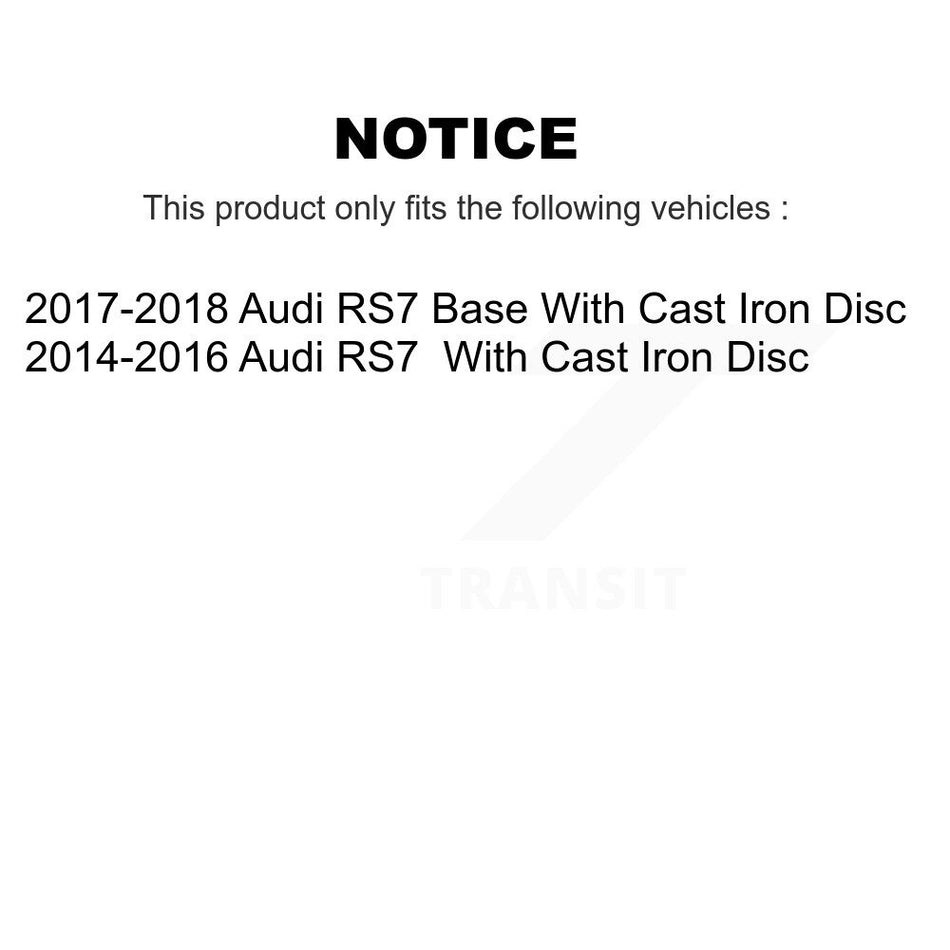 Front Rear Semi-Metallic Disc Brake Pads Wear Sensor Kit For Audi RS7 With Cast Iron KPW-100236