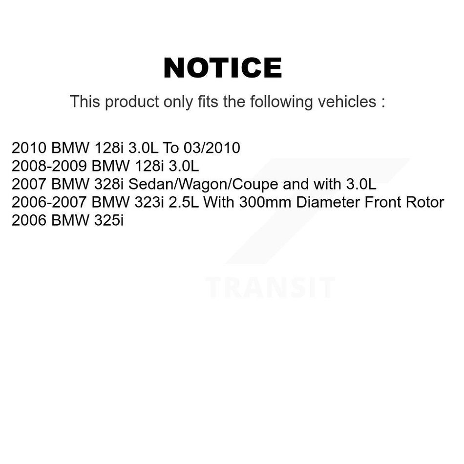Front Rear Semi-Metallic Disc Brake Pads And Wear Sensors Kit For BMW 128i 328i 323i 325i KPW-100271