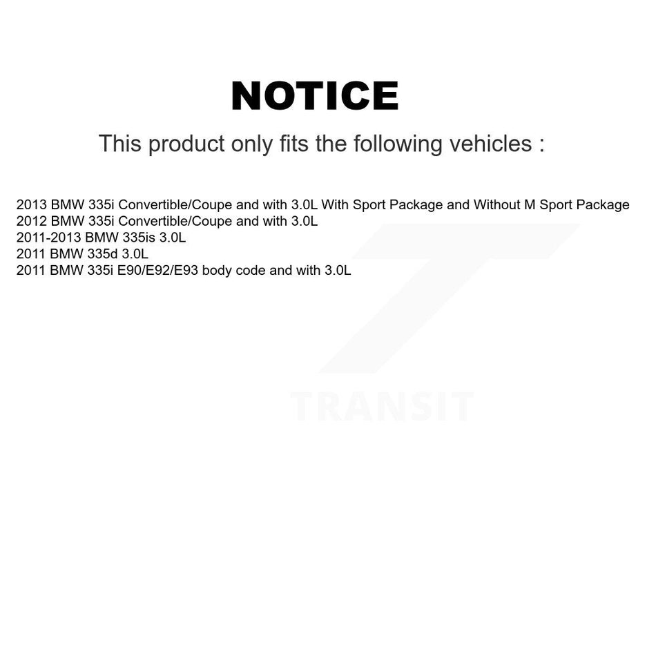 Front Rear Semi-Metallic Disc Brake Pad And Extra Wear Sensor Kit For BMW 335i 335is 335d KPW-100289