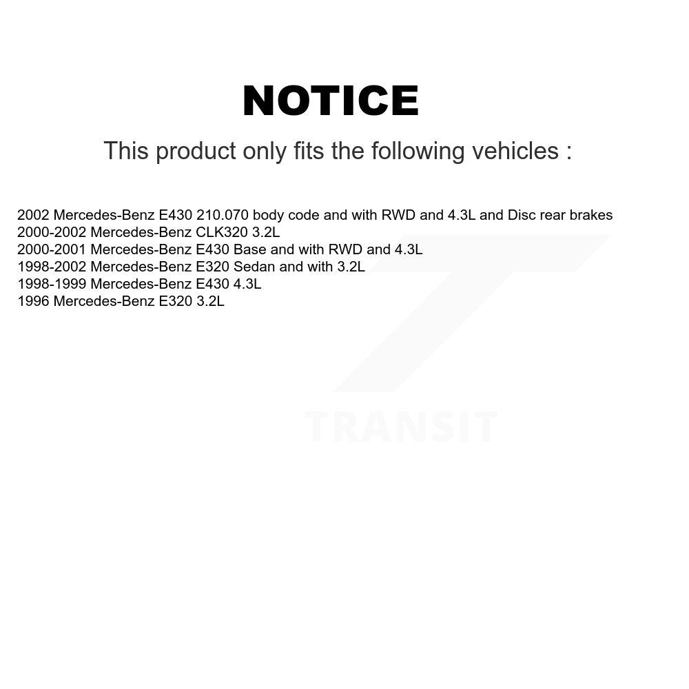 Front Rear Semi-Metallic Brake Pad And Wear Sensor Kit For Mercedes-Benz E320 CLK320 E430 KPW-100307