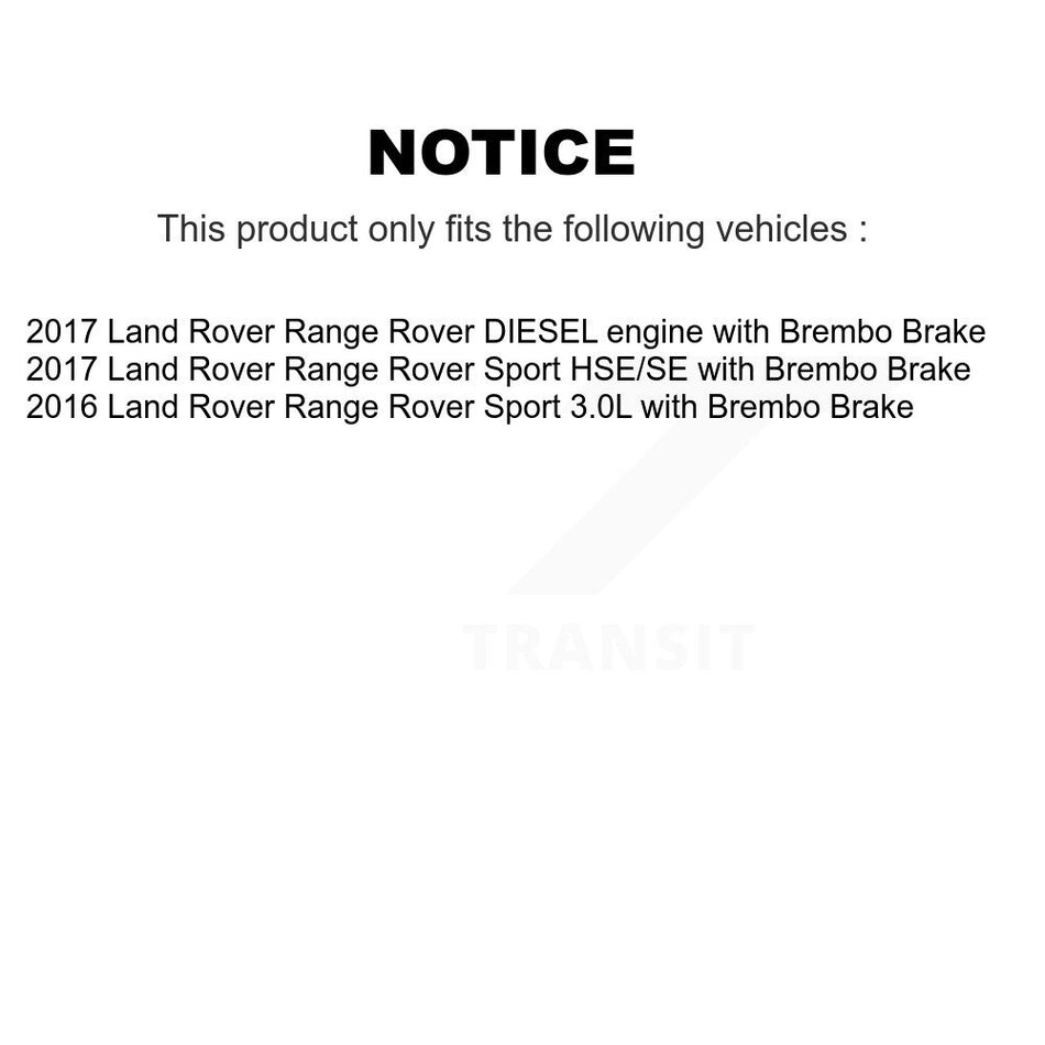 Front Rear Semi-Metallic Disc Brake Pads And Wear Sensors Kit For Land Rover Range Sport KPW-100315