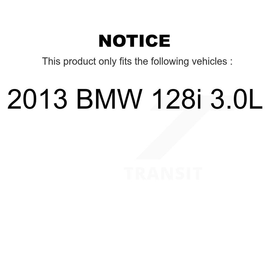 Front Rear Semi-Metallic Disc Brake Pads And Wear Sensors Kit For 2013 BMW 128i 3.0L KPW-100379