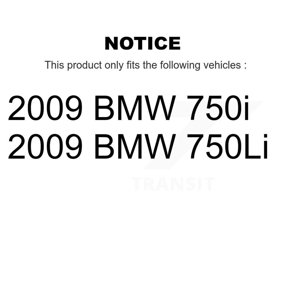 Front Rear Semi-Metallic Disc Brake Pads And Wear Sensors Kit For 2009 BMW 750i 750Li KPW-100388