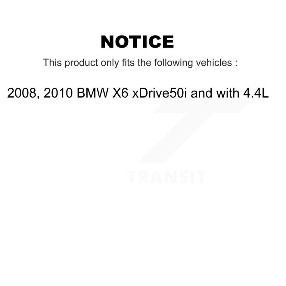 Front Rear Semi-Metallic Disc Brake Pads & Wear Sensor Kit For BMW X6 xDrive50i with 4.4L KPW-100401