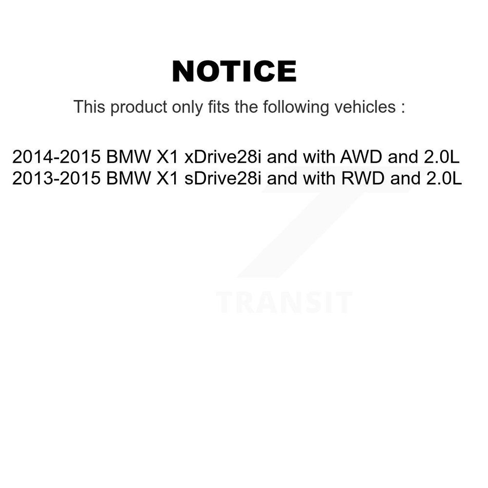 Front Rear Semi-Metallic Disc Brake Pads And Extra Wear Sensors Kit (5Pc) For BMW X1 KPW-100438