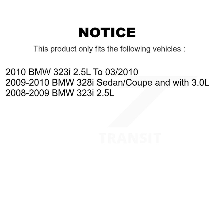 Front Rear Semi-Metallic Disc Brake Pad And Extra Wear Sensor Kit (5Pc) For BMW 323i 328i KPW-100460