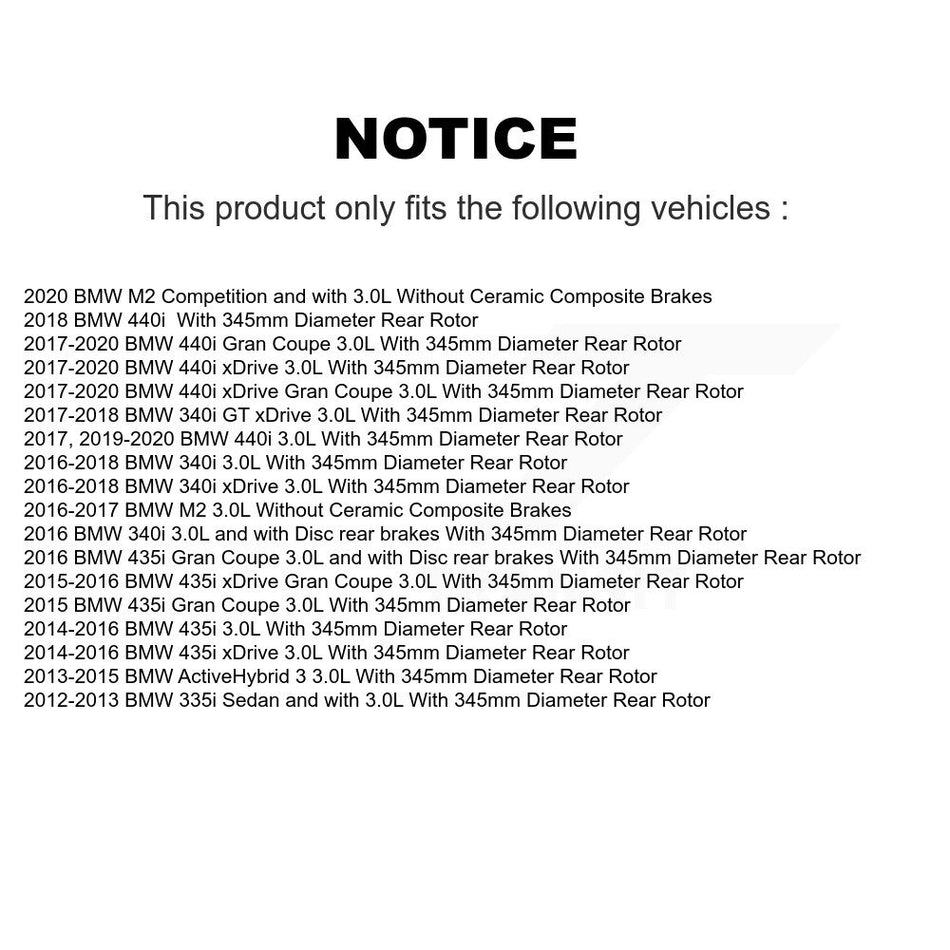 Front Rear Semi-Metallic Brake Pad Wear Sensor Kit (5Pc) For BMW 340i xDrive 435i 440i M2 KPW-100479