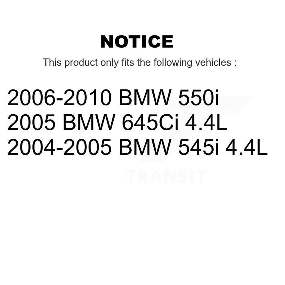 Front Rear Semi-Metallic Brake Pads & Extra Wear Sensor Kit (5Pc) For BMW 550i 545i 645Ci KPW-100491