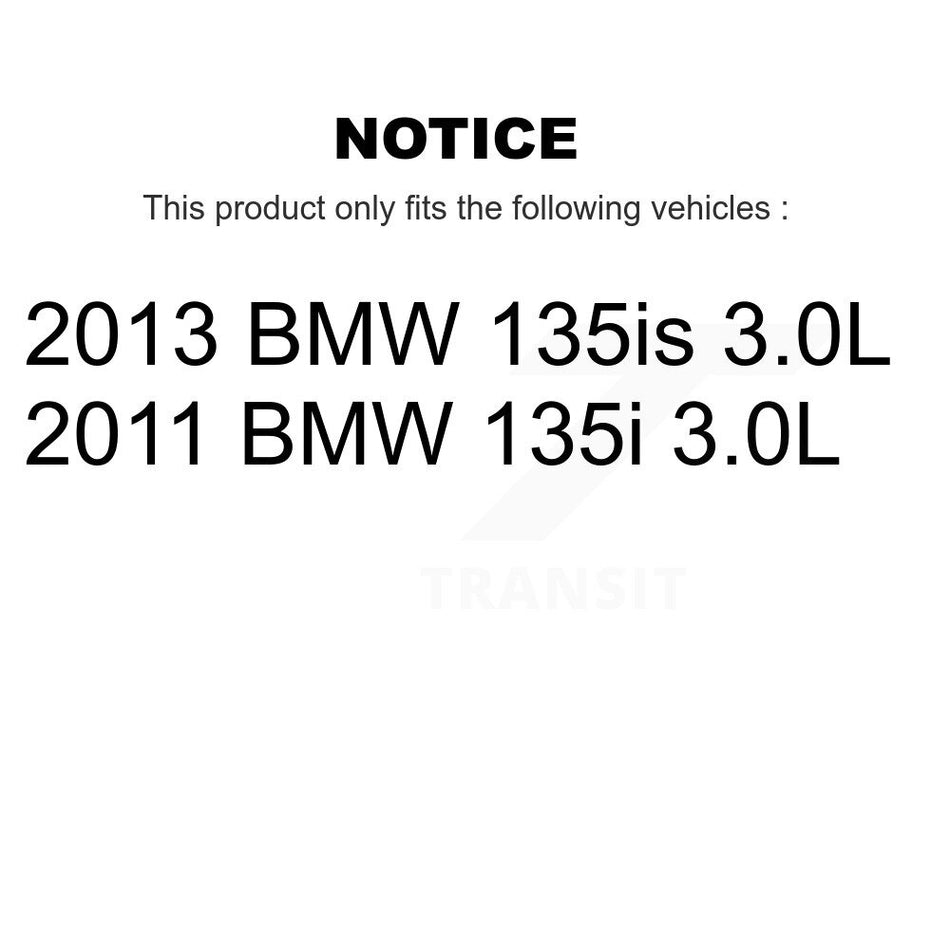 Front Rear Semi-Metallic Disc Brake Pad And Wear Sensor Kit (7Pc) For BMW 135i 135is 3.0L KPW-100506