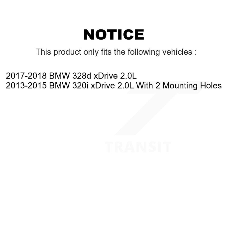 Front Rear Semi-Metallic Brake Pads & Wear Sensor Kit (7Pc) For BMW 320i xDrive 328d 2.0L KPW-100514