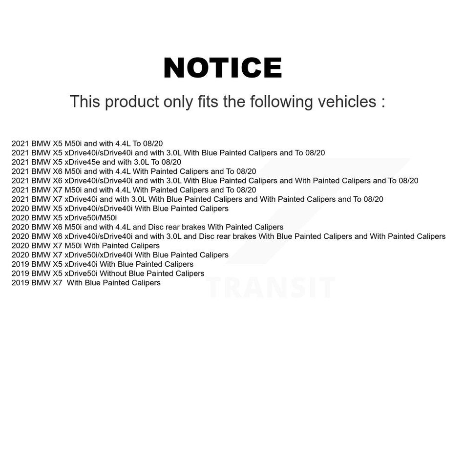 Front Semi-Metallic Disc Brake Pads And Wear Sensors Kit For BMW X5 X7 X6 KPW-100611