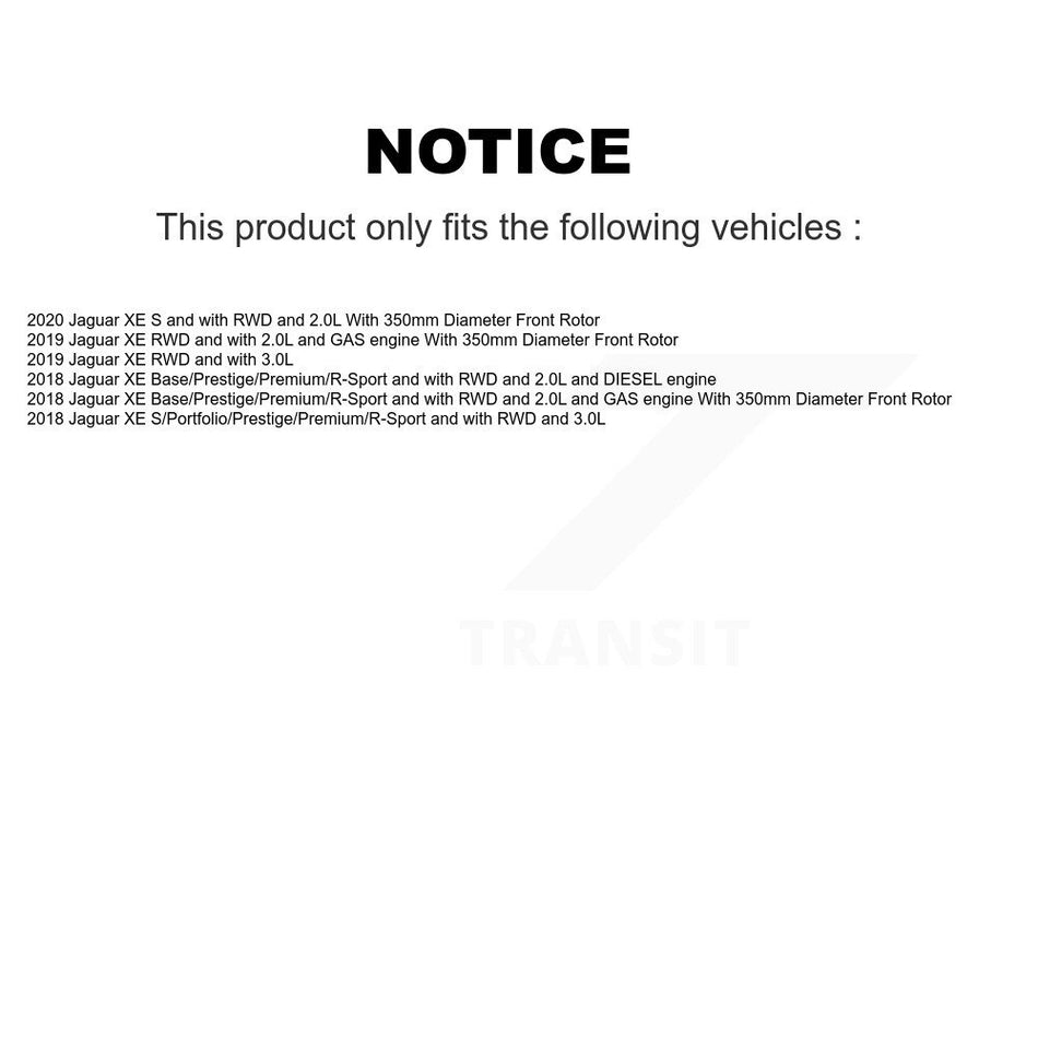 Front Semi-Metallic Disc Brake Pads And Wear Sensors Kit For Jaguar XE KPW-100663