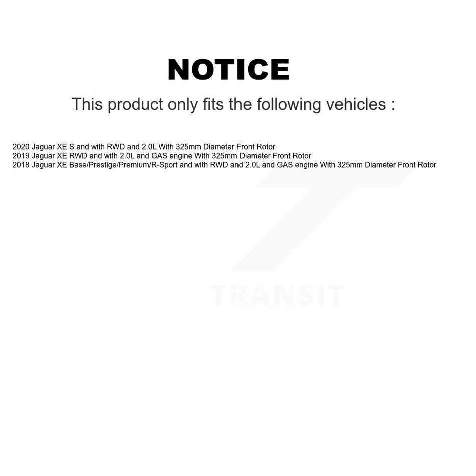 Front Semi-Metallic Disc Brake Pads And Wear Sensors Kit For Jaguar XE KPW-100664
