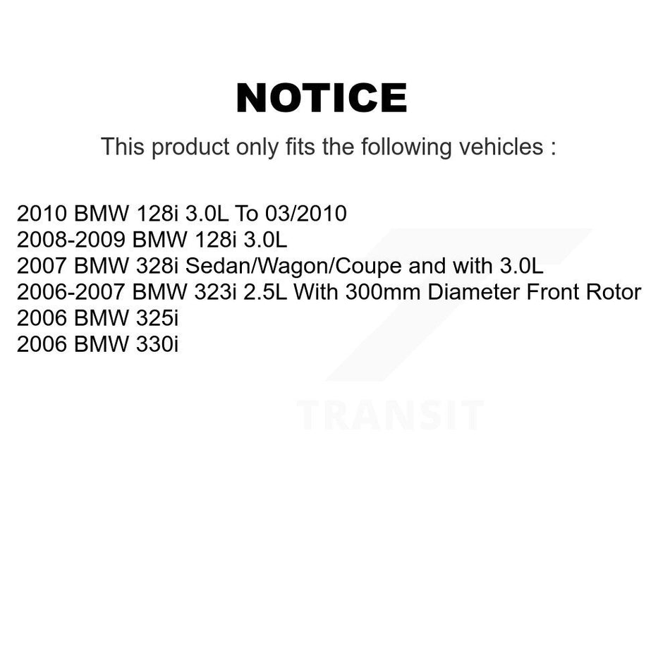 Front Semi-Metallic Disc Brake Pads And Wear Sensors Kit For BMW 128i 328i 323i 325i 330i KPW-100688