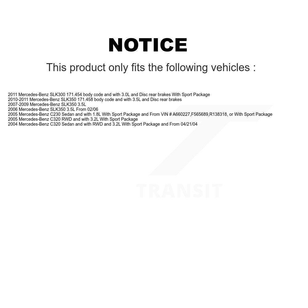 Front Semi-Metallic Brake Pad Wear Sensor Kit For Mercedes-Benz SLK350 C230 SLK280 SLK300 KPW-100699