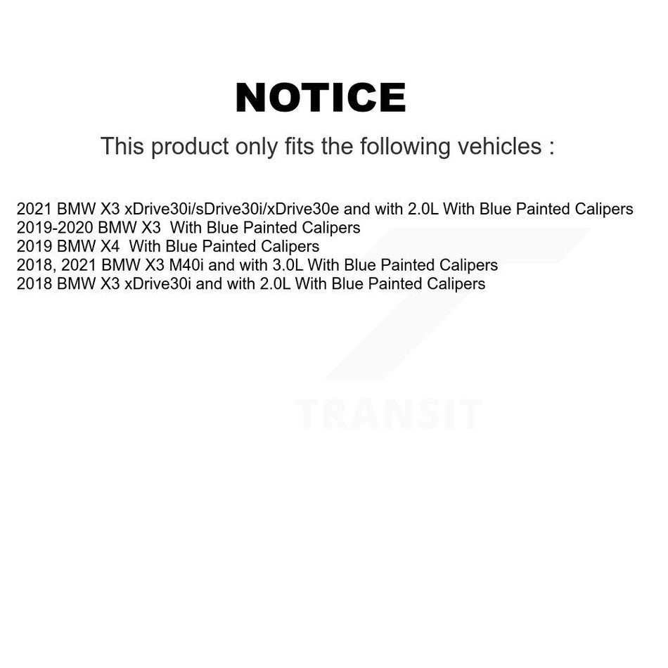 Front Semi-Metallic Disc Brake Pads And Wear Sensors Kit For BMW X3 X4 KPW-100708