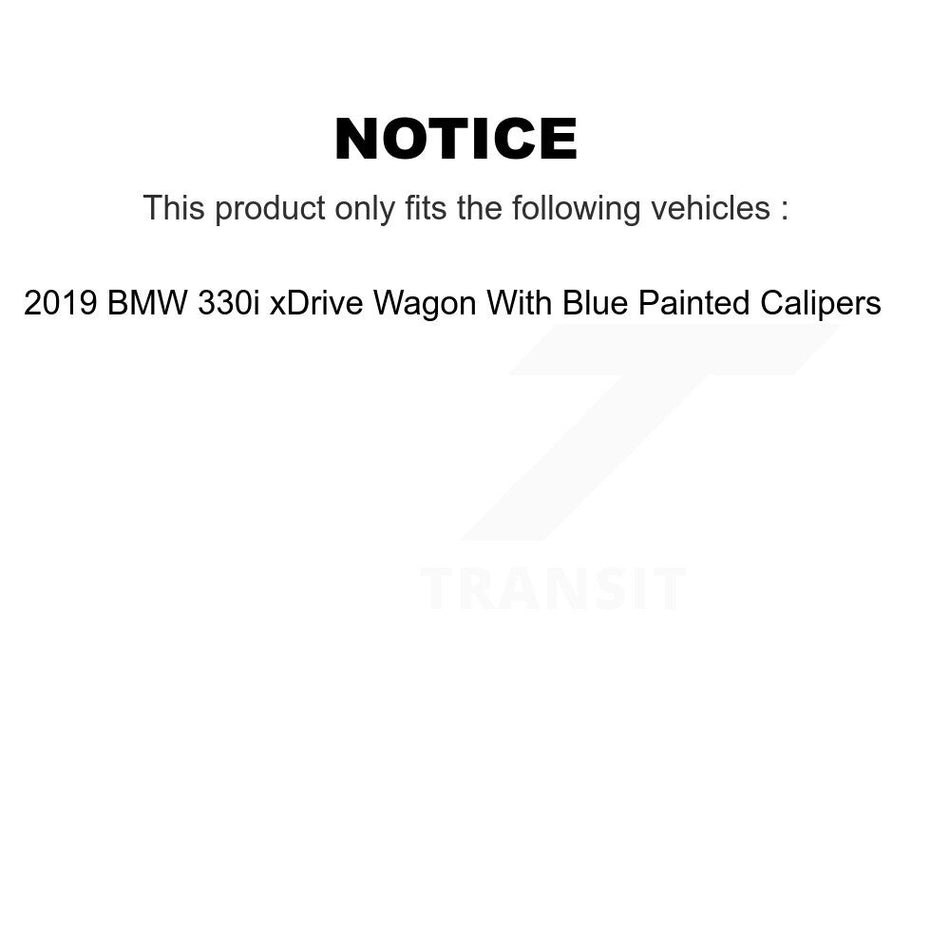 Front Semi-Metallic Disc Brake Pads And Wear Sensors Kit For 2019 BMW 330i xDrive Wagon KPW-100725