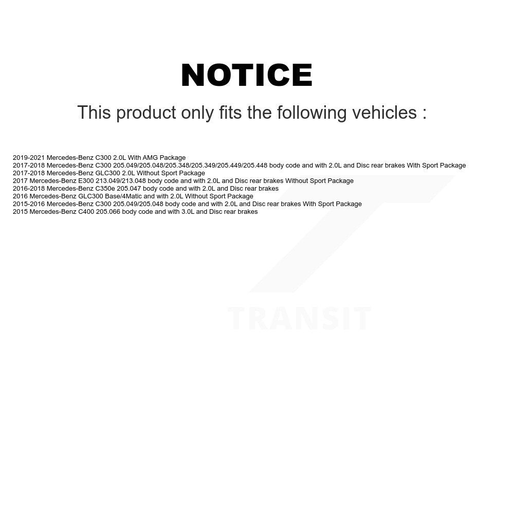 Front Semi-Metallic Brake Pad And Wear Sensor Kit For Mercedes-Benz C300 GLC300 E300 C400 KPW-100739