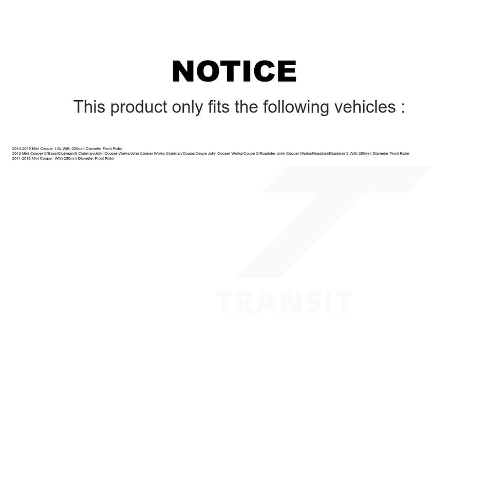 Front Semi-Metallic Disc Brake Pads And Wear Sensors Kit For Mini Cooper KPW-100770